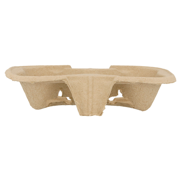 PORTE-GOBELETS, 2 GOBELETS 21x10,5 CM NATUREL CARTON (600 UNITÉ)