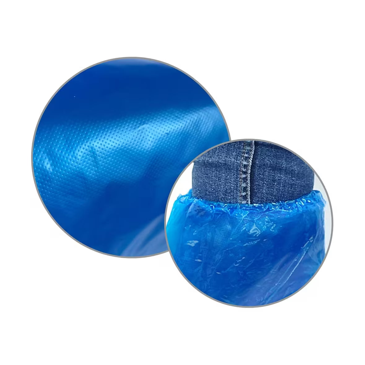 Carton de 500 Surbottes Jetables en Polyéthylène Imperméables - Taille Unique – Bleu