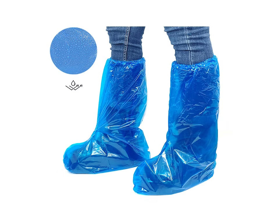 OneProtek - Sachet de 500 Surbottes Jetables en Polyéthylène Imperméables - Taille Unique – Bleu
