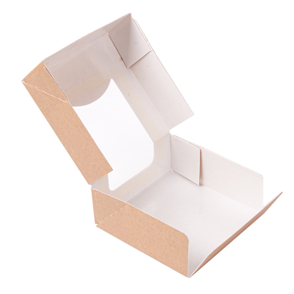 RÉCIPIENTS SUSHI+FÊNETRE 'THEPACK' 220 G/M2 + OPP 10x10x4 CM MARRON CARTON ONDULÉ NANO-MICRO (400 UNITÉ)