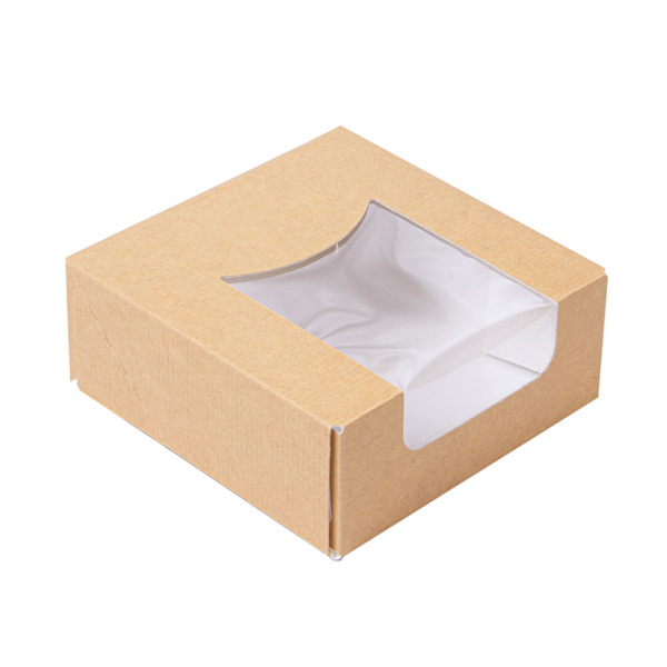 RÉCIPIENTS SUSHI+FÊNETRE 'THEPACK' 220 G/M2 + OPP 10x10x4 CM MARRON CARTON ONDULÉ NANO-MICRO (400 UNITÉ)