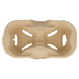 PORTE-GOBELETS, 2 GOBELETS 21x10,5 CM NATUREL CARTON (600 UNITÉ)