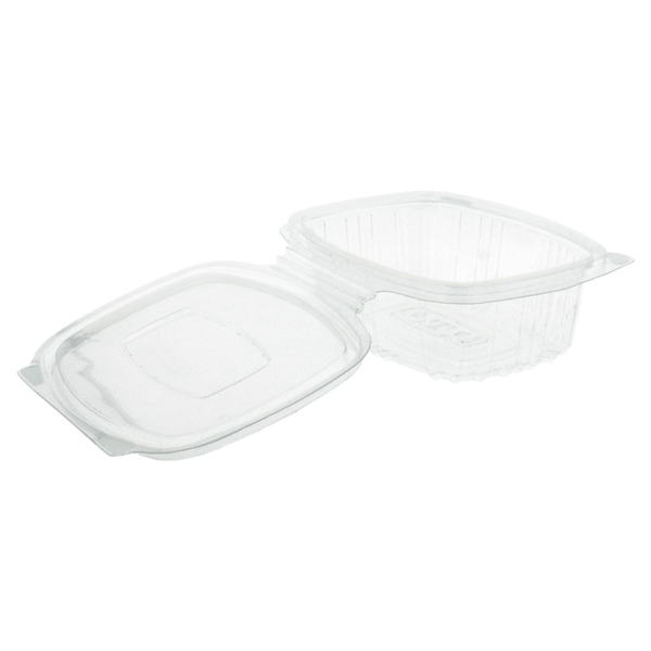 RÉCIPIENTS + COUVERCLE 250 ML 13,2x9,5x4,1 CM TRANSPARENT RPET (600 UNITÉ)
