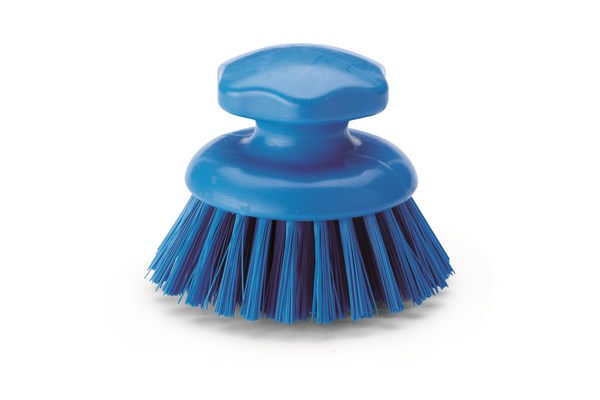 Brosse ronde bleue poils durs