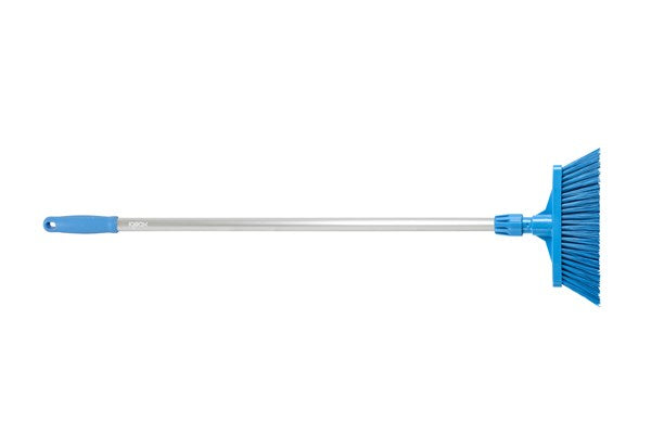 Petit balai avec manche aluminium bleu