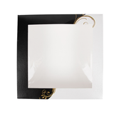 BOÎTES PÂTISSERIES AVEC FENÊTRE 'THEPACK CLASSIC' 250 G/M2 23x23x7,5 CM BLANC CARTON ONDULÉ NANO-MICRO (200 UNITÉ)