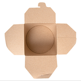 RÉCIPIENTS SALADIERS 1000 ML 275 + 25 PE G/M2 Ø12,3x8,5 CM NATUREL KRAFT (300 UNITÉ)