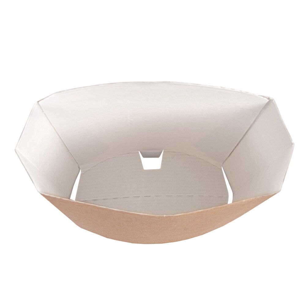 BOÎTES À FRITES JUMBO 'THEPACK' 165 G 220 G/M2 13,5x8,5x16 CM NATUREL CARTON ONDULÉ NANO-MICRO (1200 UNITÉ)