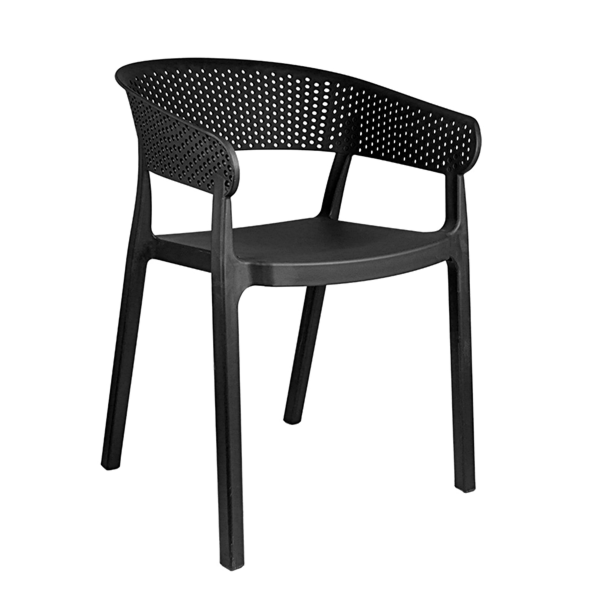 CHAISE EMPILABLE 'SUPRA-TEK' 51x49x73 CM GRIS PP (4 UNITÉ)