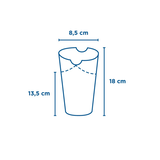 GOBELETS À FRITES AVEC FERMETURE 22 OZ - 660 ML 200 + 25PE G/M2 8,5x18 CM MARRON CARTON (1000 UNITÉ)