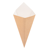CORNETS FRITES 'THEPACK' 250 G 220 G/M2 15,7x26,8 CM NATUREL CARTON ONDULÉ NANO-MICRO (1200 UNITÉ)