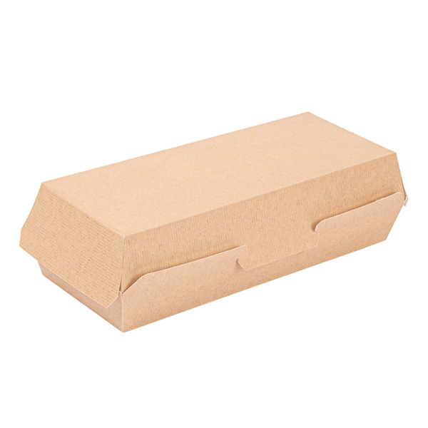 BOÎTES "PANINI" 'THEPACK' 220 G/M2 26,5x12,2x7 CM NATUREL CARTON ONDULÉ NANO-MICRO (300 UNITÉ)