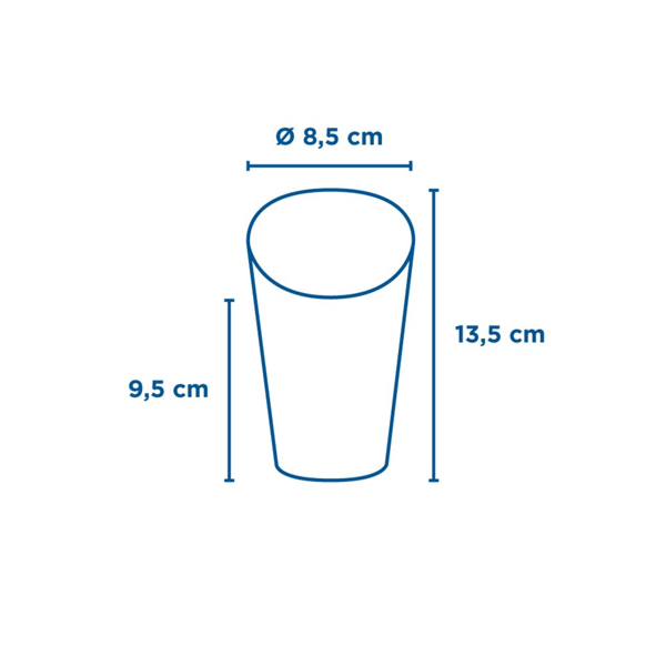GOBELETS A FRITES OUVERTS 16 OZ - 480 ML 200 + 25PE G/M2 Ø8,5x13,5 CM MARRON CARTON (50 UNITÉ)