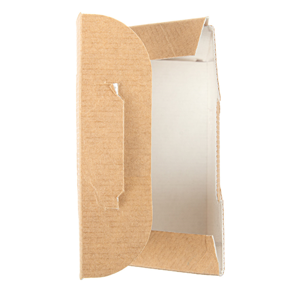 BOÎTES AVEC FENÊTRE POUR "TORTILLA" 'THEPACK' 220 G/M2 + OPP 9,2x5,1x9,2/12,5 CM NATUREL CARTON ONDULÉ NANO-MICRO (600 UNITÉ)