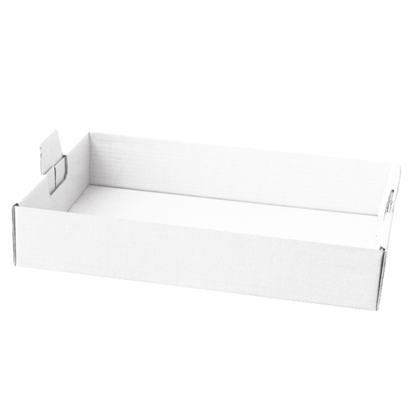 PLATEAUX REGROUPER 390 G/M2 62x43,5x9,5 CM BLANC CARTON (50 UNITÉ)