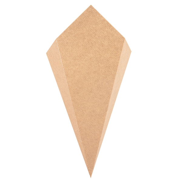 CORNETS FRITES 'THEPACK' 250 G 220 G/M2 15,7x26,8 CM NATUREL CARTON ONDULÉ NANO-MICRO (1200 UNITÉ)
