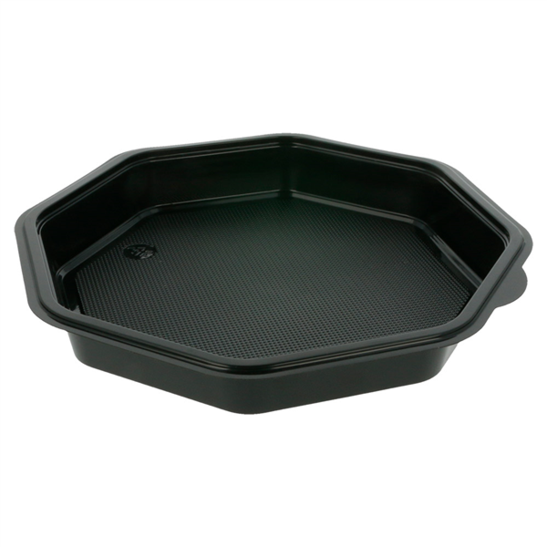 RÉCIPIENTS 1064 ML 23x23x5 CM NOIR PS (200 UNITÉ)