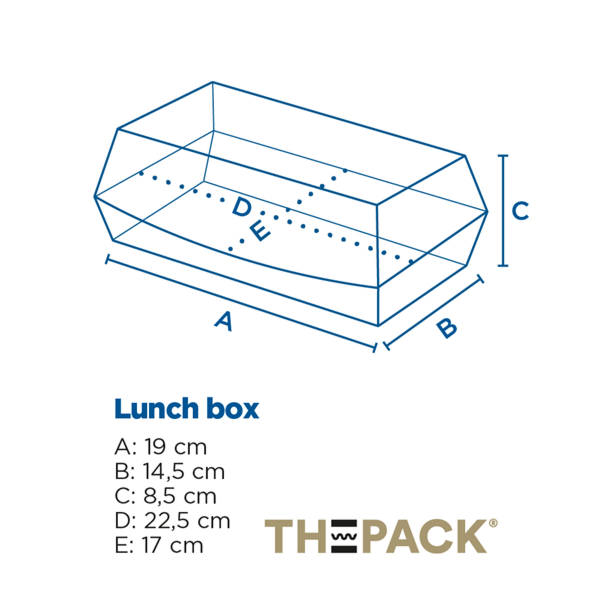 BOÎTES "LUNCH BOX" 'THEPACK' 220 G/M2 22,5x17x8,5 CM NATUREL CARTON ONDULÉ NANO-MICRO (300 UNITÉ)