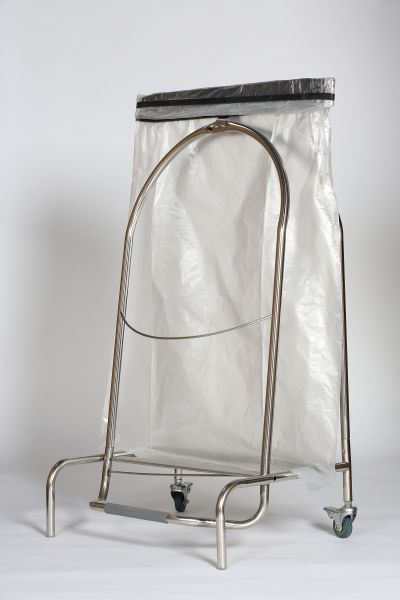 Porte-sac à pince 110L - 2 roues