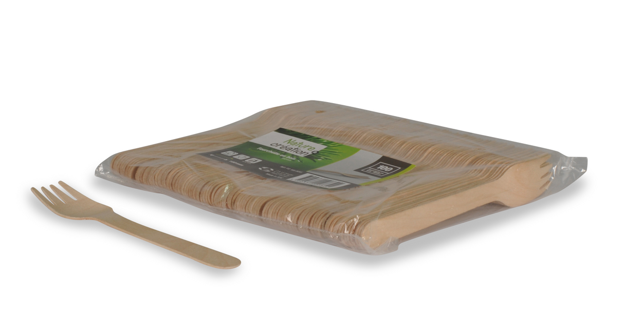 Fourchette 165 Bois – Lot de 100