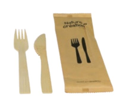 Kit 2/1 bambou fourchette couteau