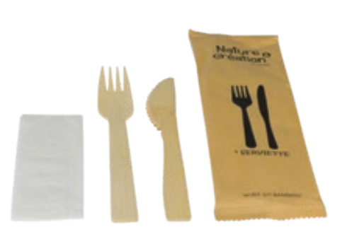 Kit 3/1 Bambou : Couverts Écologiques Jetables