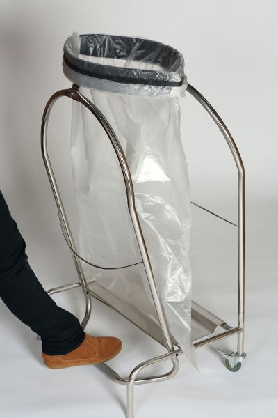 Porte-sac à pince 110L - 2 roues