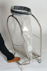Porte-sac à pince 110L - 2 roues