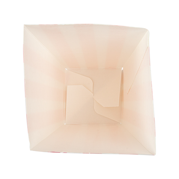 RECIPIENTS POP-CORNS 'THEPACK STRIPES' 1 L 230 G/M2 6,5x8,7x17,4 CM BLANC CARTON ONDULÉ NANO-MICRO (600 UNITÉ)