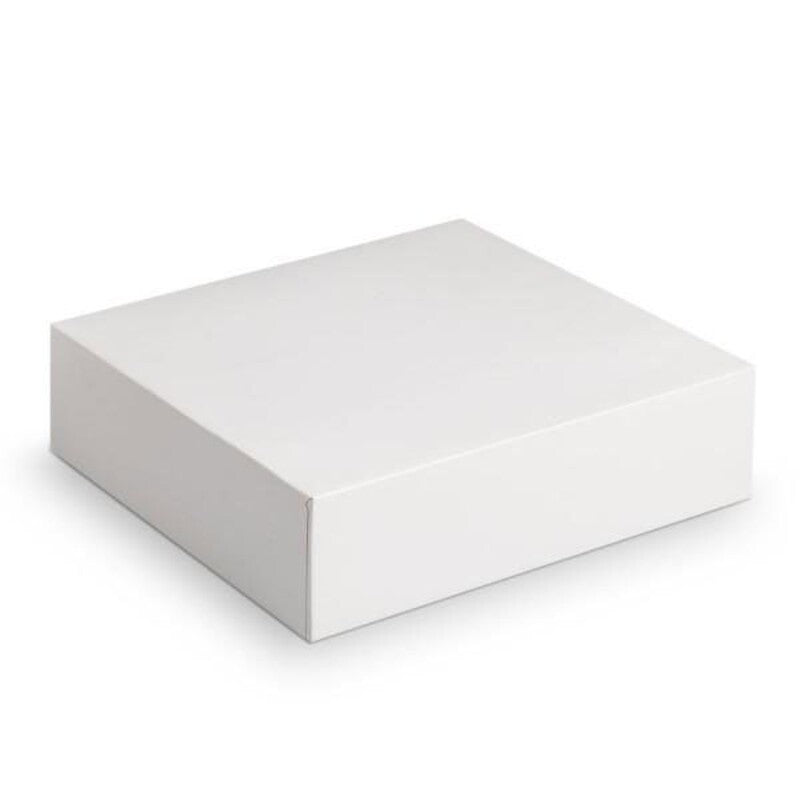 Boîte pâtissière 14x14x5 blanche – Lot de 50