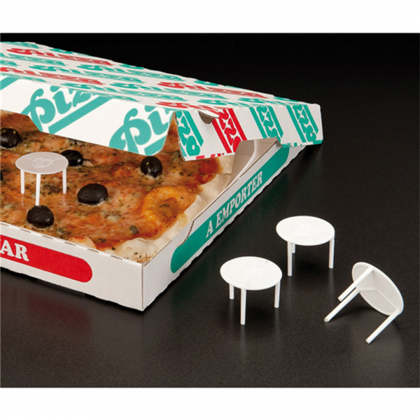 PETITES TABLES PIZZA Ø 4,5x3 CM BLANC PP (2000 UNITÉ)