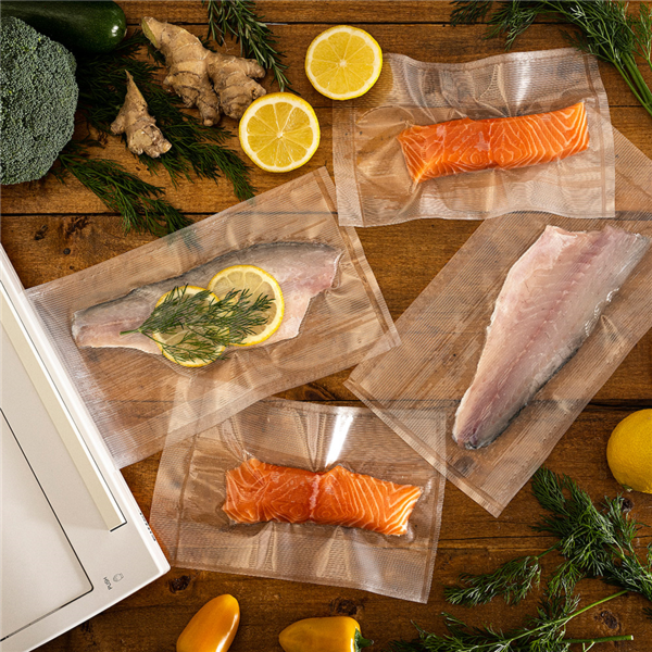 POCHES EMBALLAGE SOUS VIDE, GAUFRÉES 180 G/M2 90µ 27x40 CM TRANSPARENT PA/PE (100 UNITÉ)