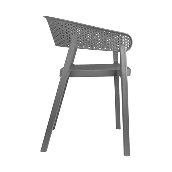 CHAISE EMPILABLE 'SUPRA-TEK' 51x49x73 CM GRIS PP (4 UNITÉ)
