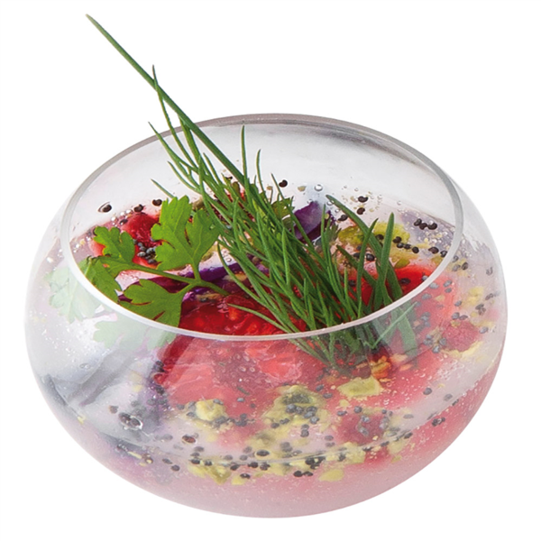 RÉCIPIENTS INJECTÉS "SPHERE" 75 ML 5,7x4 CM TRANSPARENT APET (200 UNITÉ)